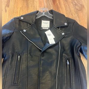 Abercrombie faux leather moto jacket